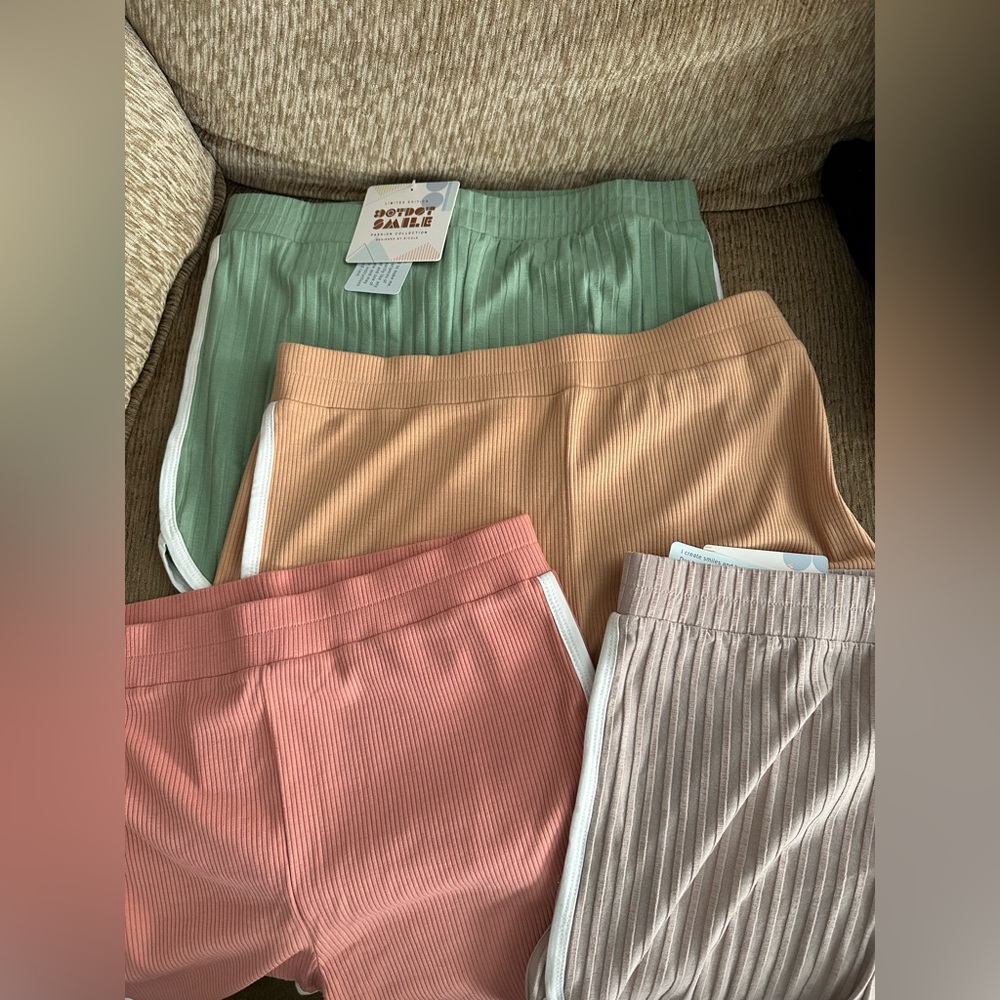 Dot Dot Smile Kids Shorts Set - Green, Peach, Pink, Beige